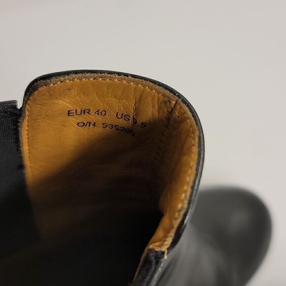 & other stories  Black Leather 4 Inch Block Heeled Ankle boots ladies si… - Picture 9 of 10